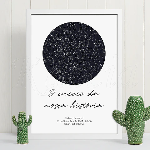 Quadro Mapa das Estrelas Circular
