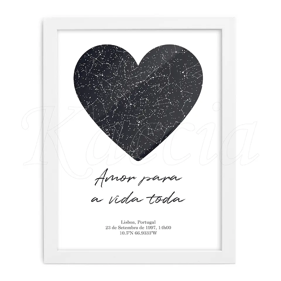 Quadro Mapa das Estrelas Coração 3