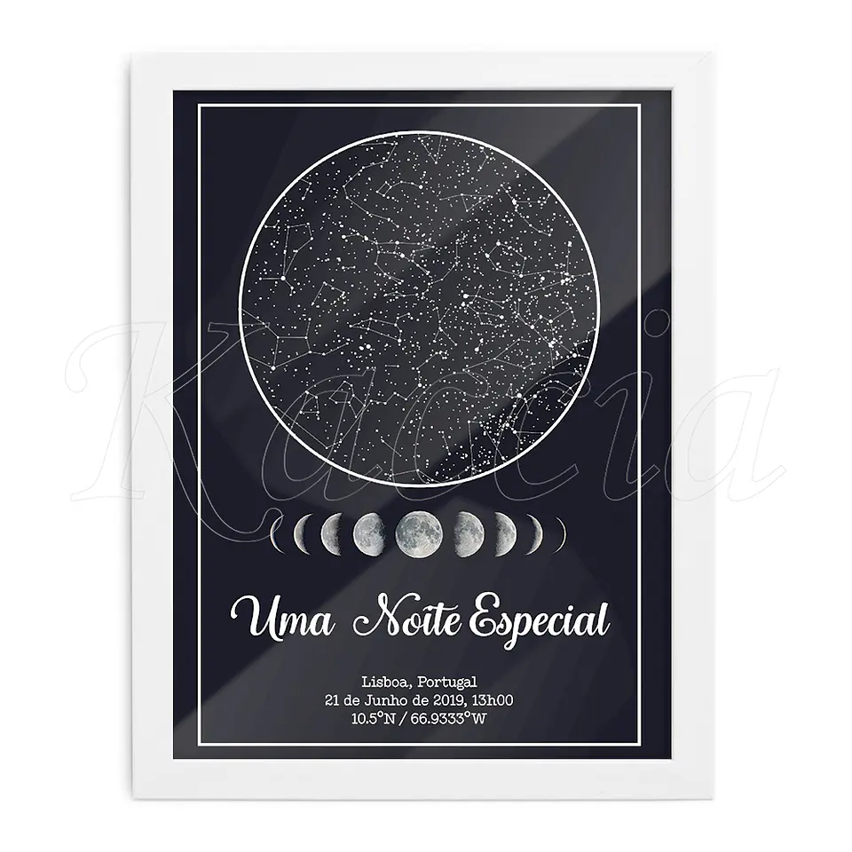 Quadro Mapa das Estrelas Lunar 3