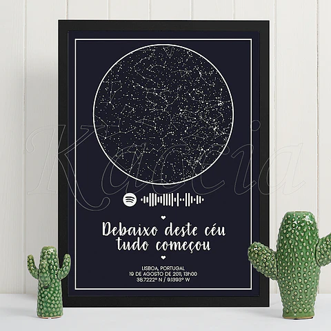 Quadro Mapa das Estrelas Spotify