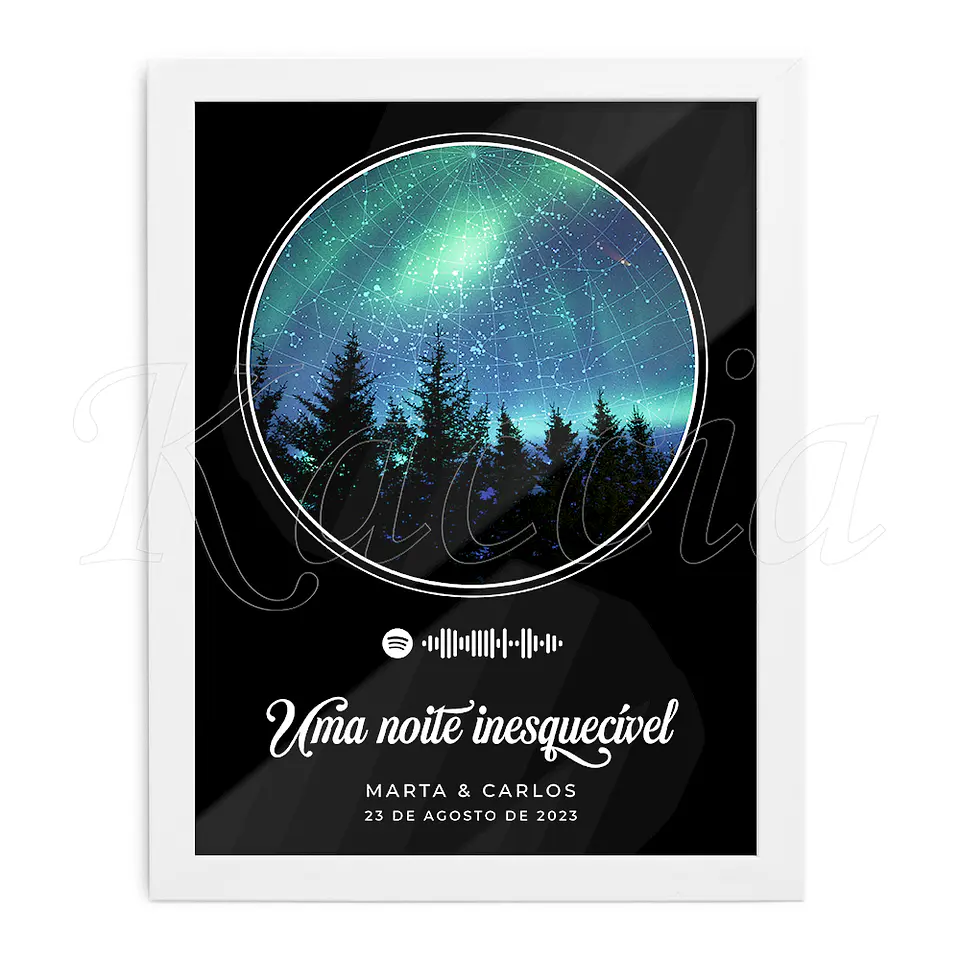 Quadro Mapa das Estrelas Spotify Aurora 3