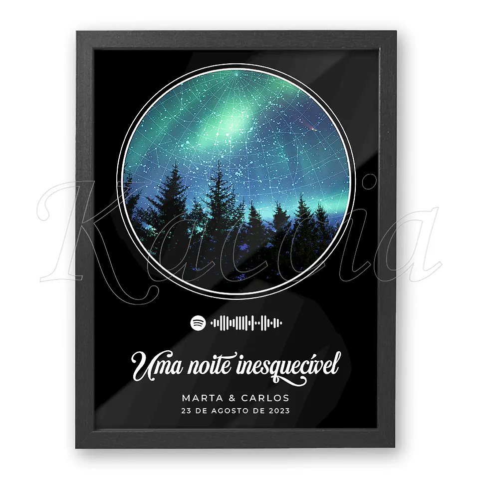 Quadro Mapa das Estrelas Spotify Aurora 4