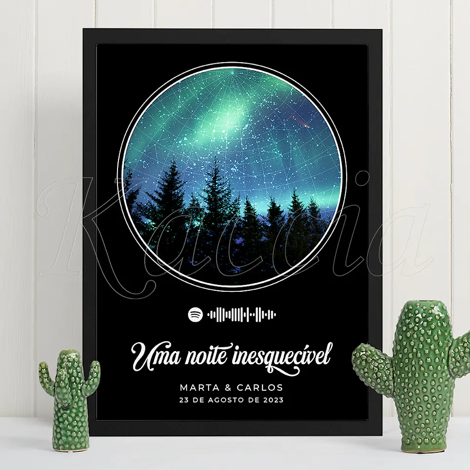 Quadro Mapa das Estrelas Spotify Aurora 2