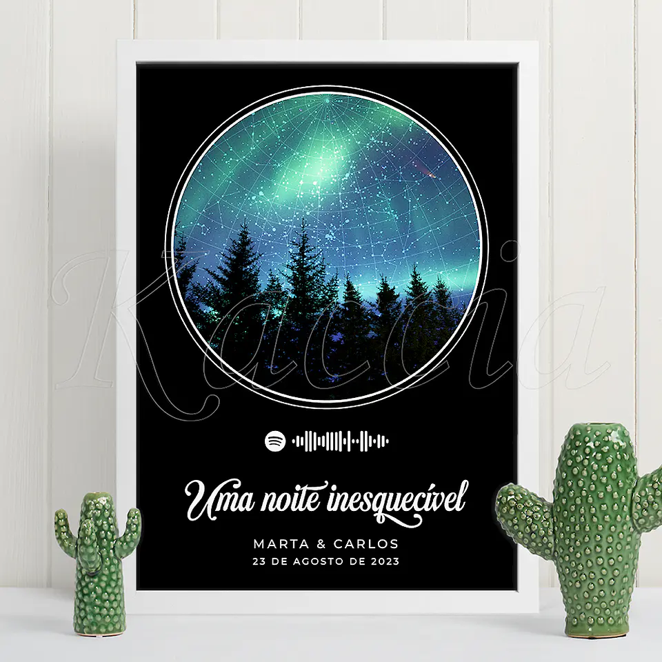 Quadro Mapa das Estrelas Spotify Aurora 1