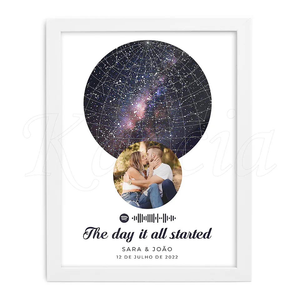 Quadro Mapa das Estrelas Spotify com Foto Unique 3