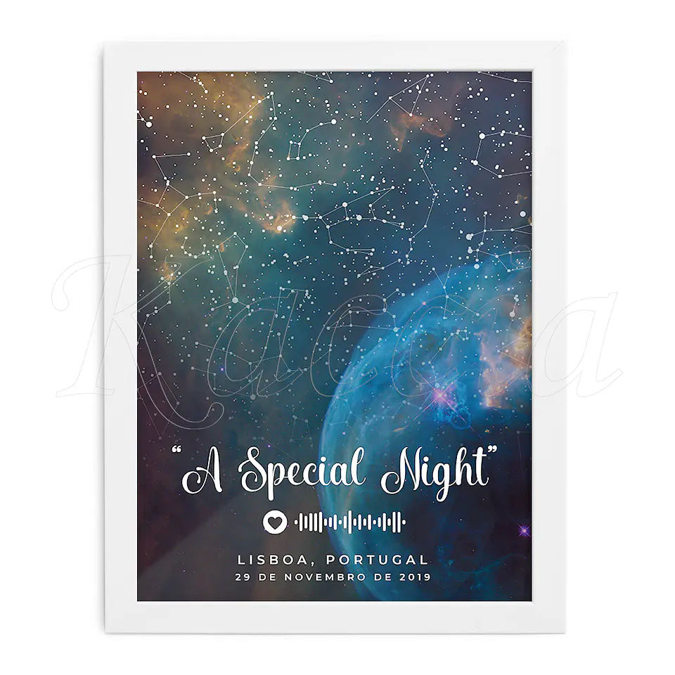 Quadro Mapa das Estrelas Spotify Cosmic 3