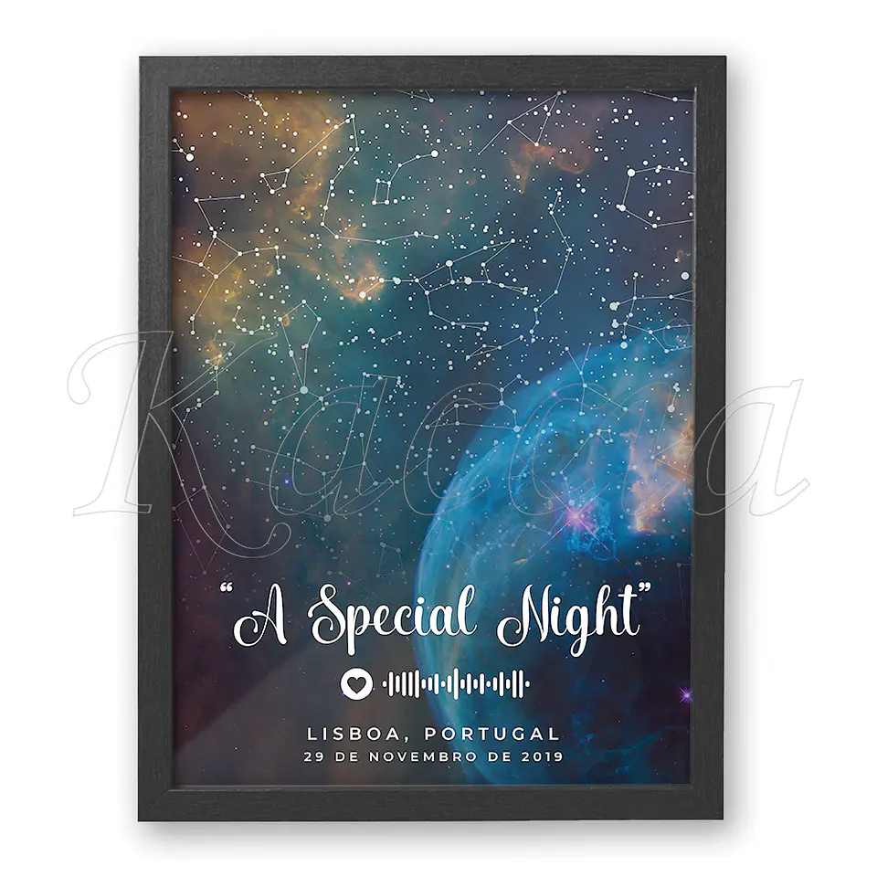 Quadro Mapa das Estrelas Spotify Cosmic 4