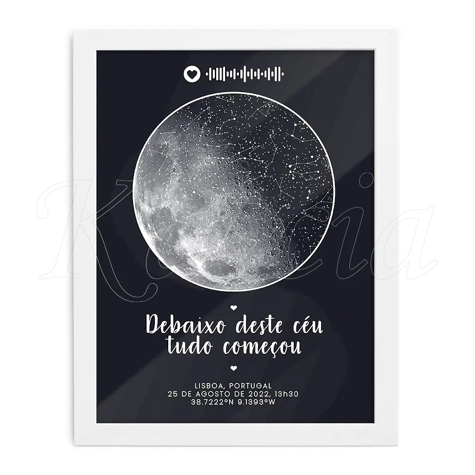 Quadro Mapa das Estrelas Spotify Lua 3
