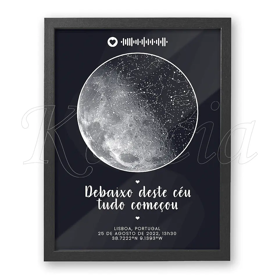 Quadro Mapa das Estrelas Spotify Lua 4