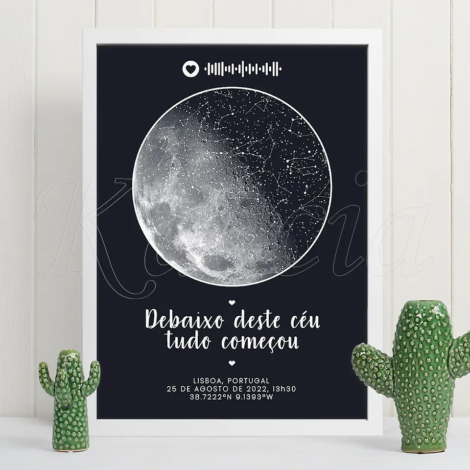 Quadro Mapa das Estrelas Spotify Lua 1