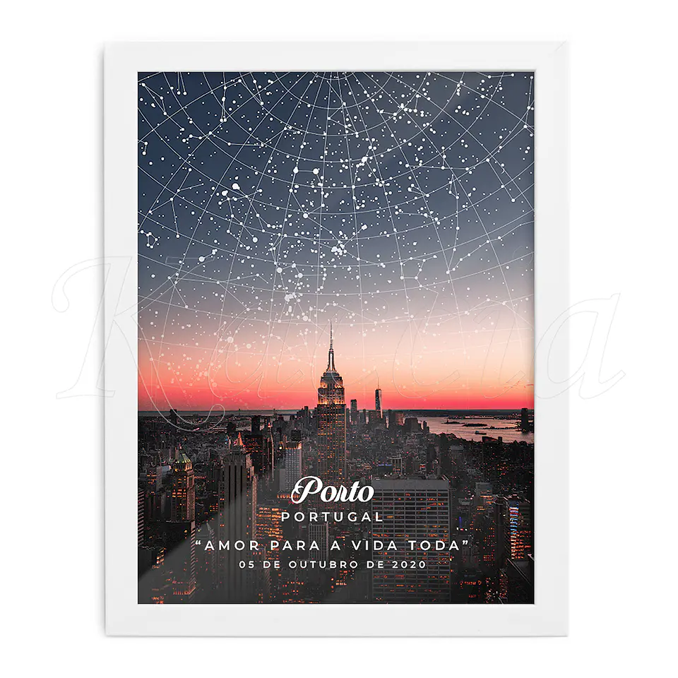 Quadro Mapa das Estrelas Sunset 3