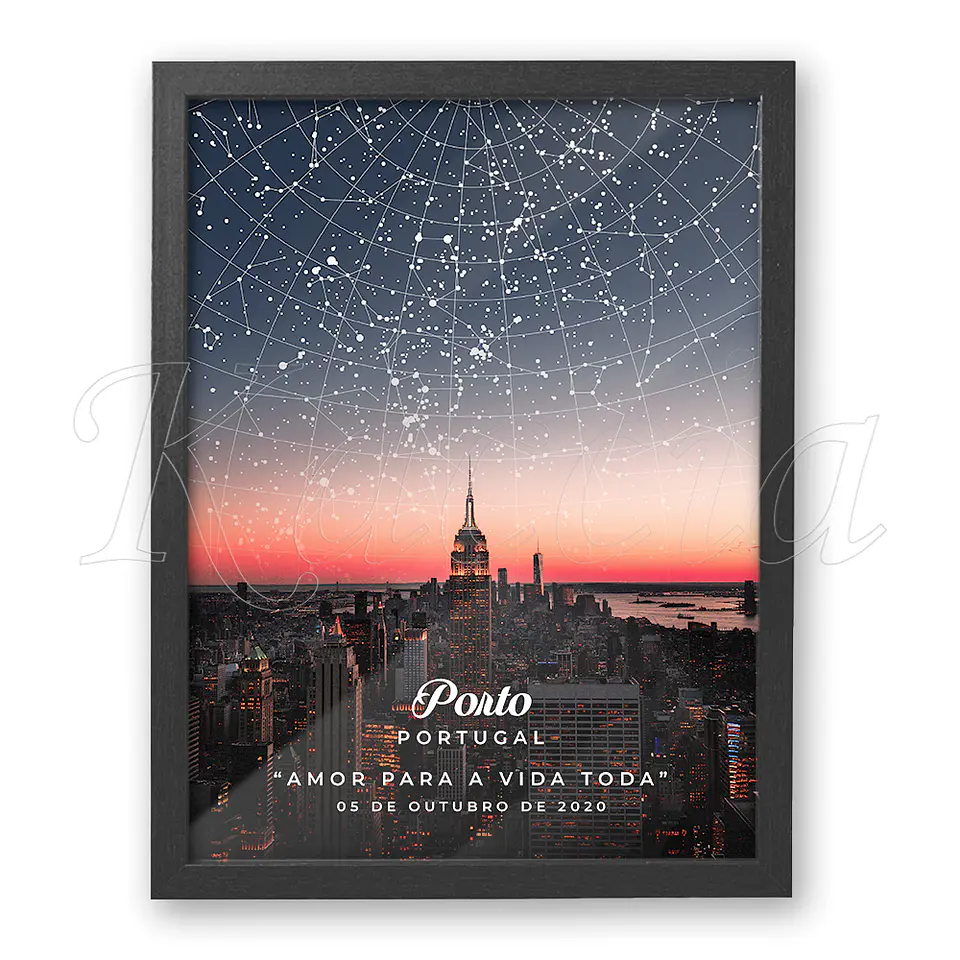 Quadro Mapa das Estrelas Sunset 4