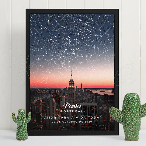 Quadro Mapa das Estrelas Sunset