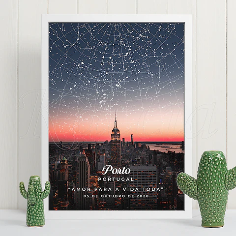 Quadro Mapa das Estrelas Sunset
