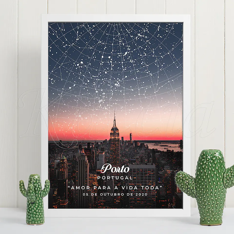 Quadro Mapa das Estrelas Sunset 1