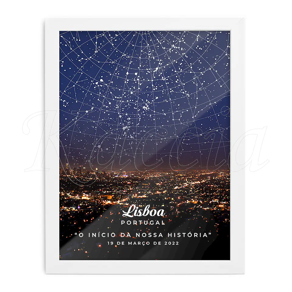 Quadro Mapa das Estrelas City 3