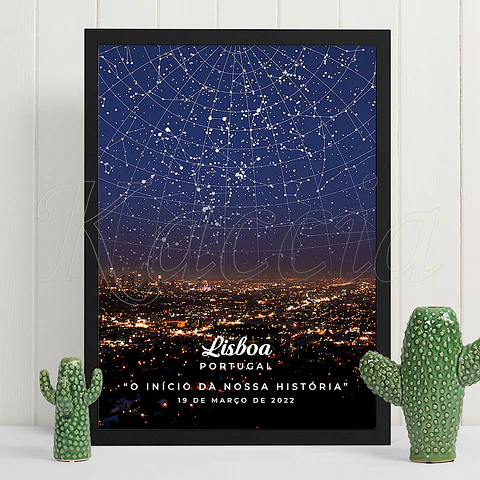 Quadro Mapa das Estrelas City