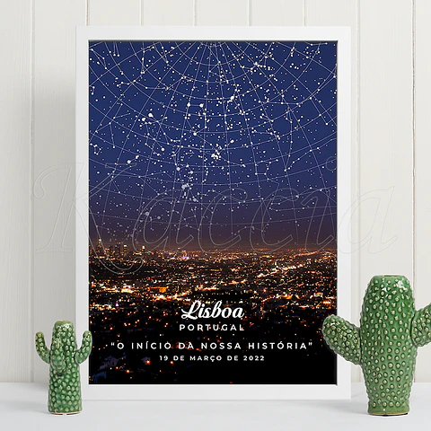 Quadro Mapa das Estrelas City