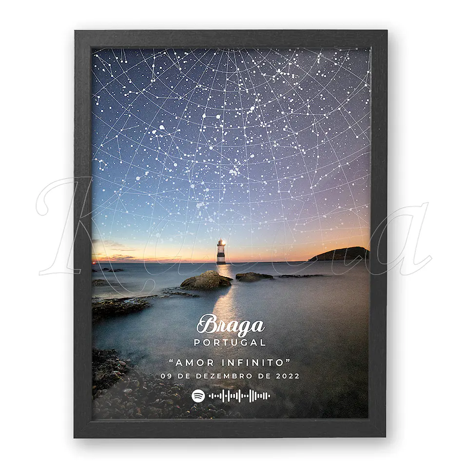 Quadro Mapa das Estrelas Spotify Ocean 4