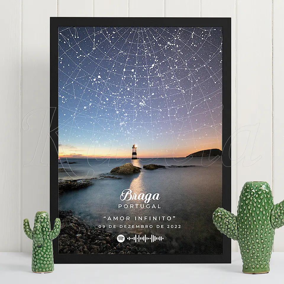 Quadro Mapa das Estrelas Spotify Ocean 2
