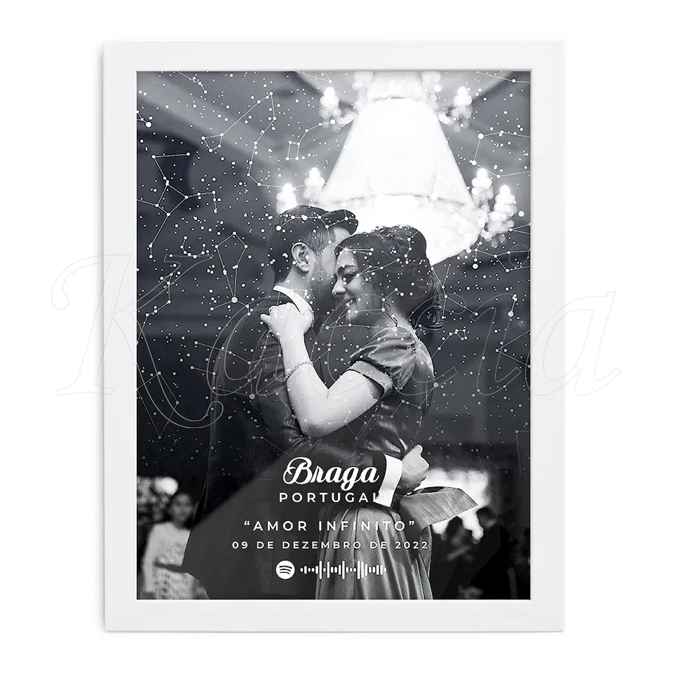 Quadro Mapa das Estrelas Foto Spotify Modern 3