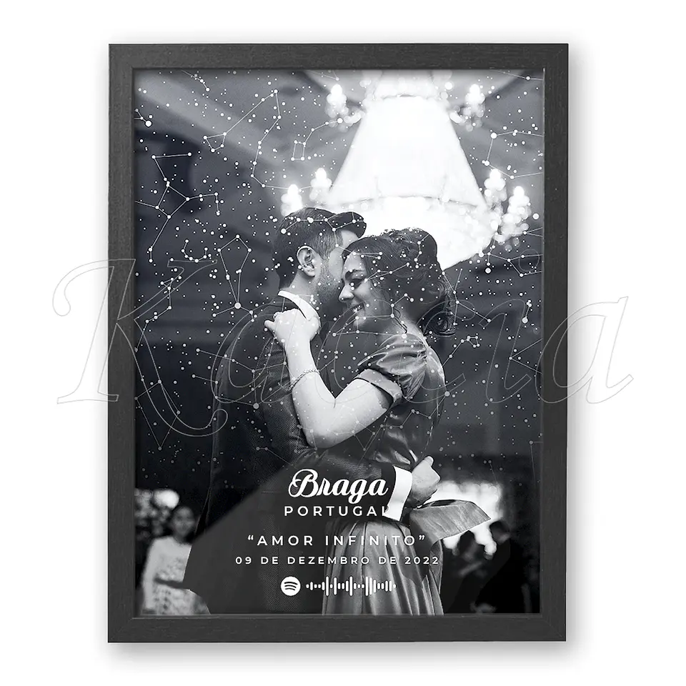 Quadro Mapa das Estrelas Foto Spotify Modern 4