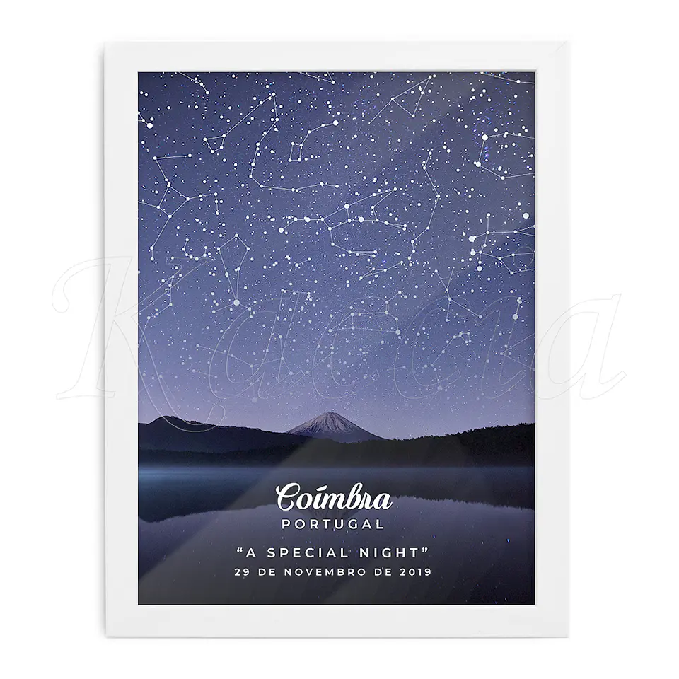 Quadro Mapa das Estrelas Volcano Lake 3