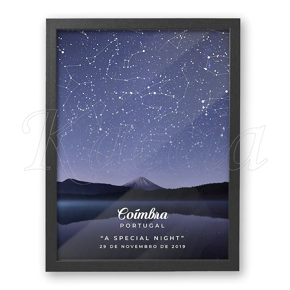 Quadro Mapa das Estrelas Volcano Lake 4
