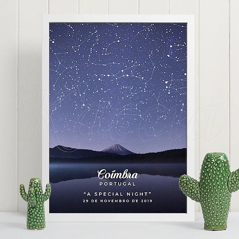 Quadro Mapa das Estrelas Volcano Lake