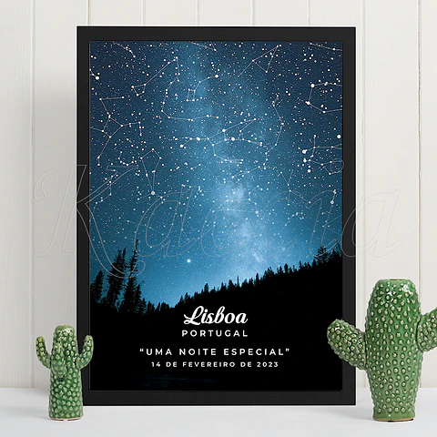 Quadro Mapa das Estrelas Forest