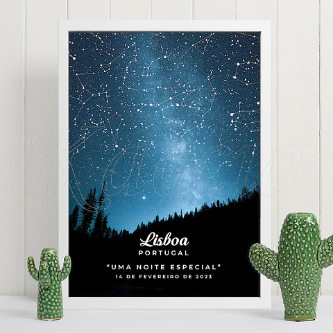 Quadro Mapa das Estrelas Forest