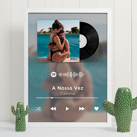 Quadro Spotify Personalizado Vinilo