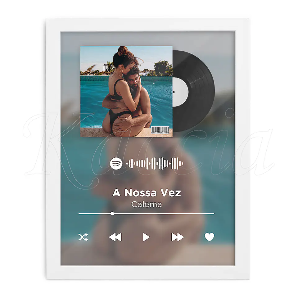 Quadro Spotify Personalizado Vinilo 3