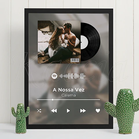 Quadro Spotify Personalizado Vinilo