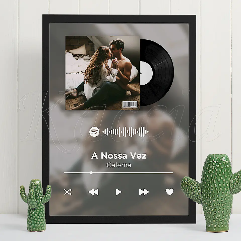 Quadro Spotify Personalizado Vinilo 2