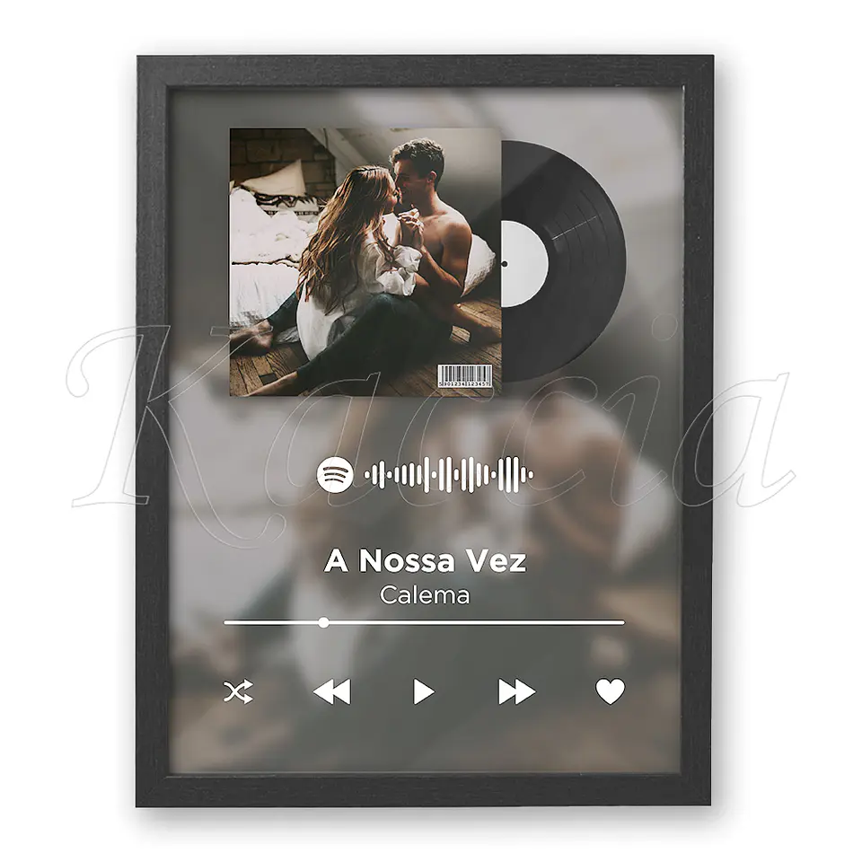 Quadro Spotify Personalizado Vinilo 4