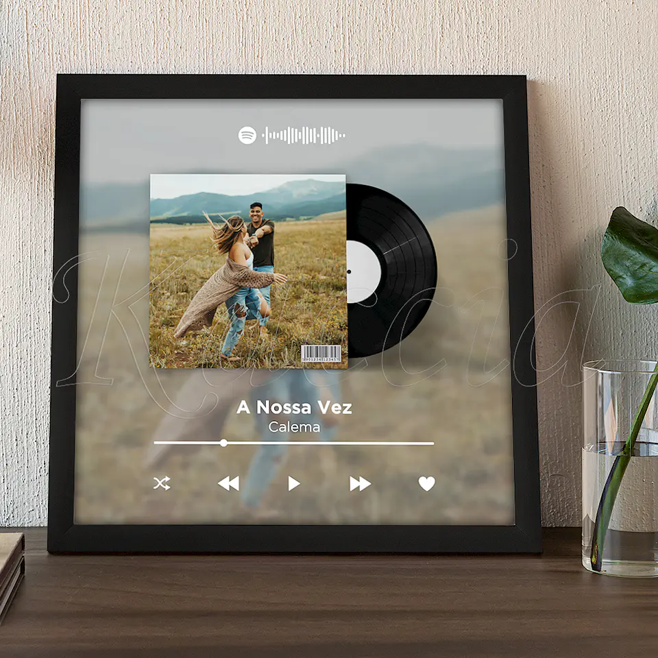 Quadro Spotify Personalizado Vinilo Square 1