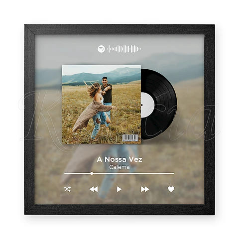 Quadro Spotify Personalizado Vinilo Square
