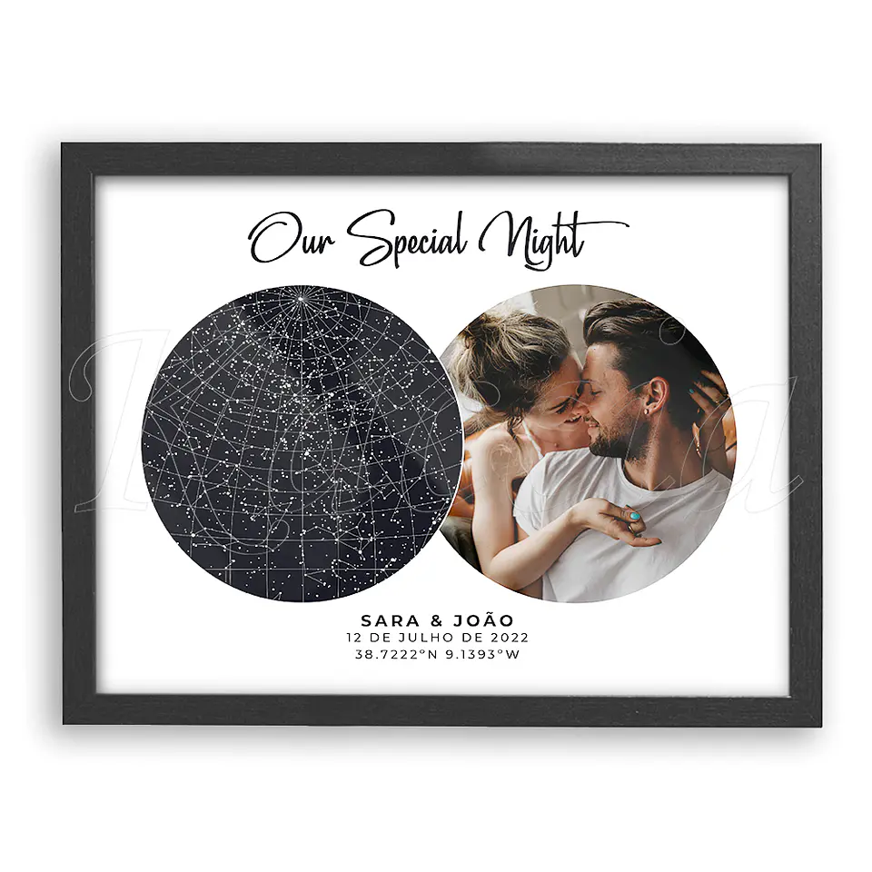Quadro Mapa das Estrelas Spotify com Foto Illura 4
