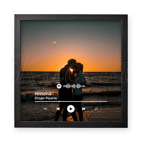 Quadro Spotify Personalizado com Foto Bohemic Square