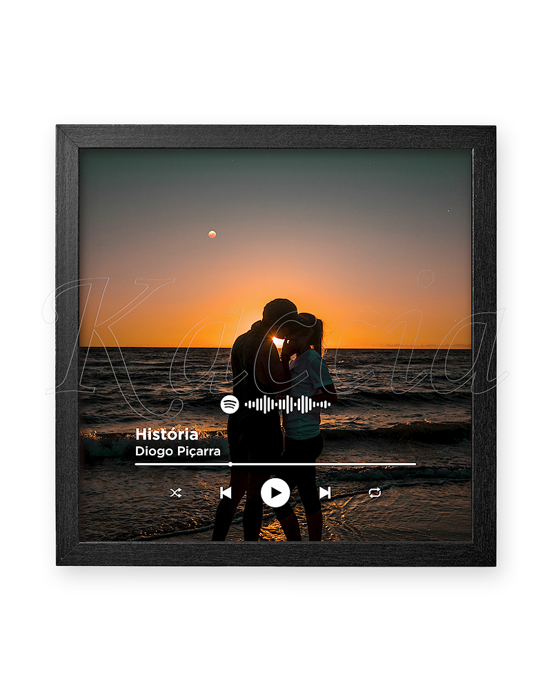 Quadro Spotify Personalizável com Foto Bohemic Square