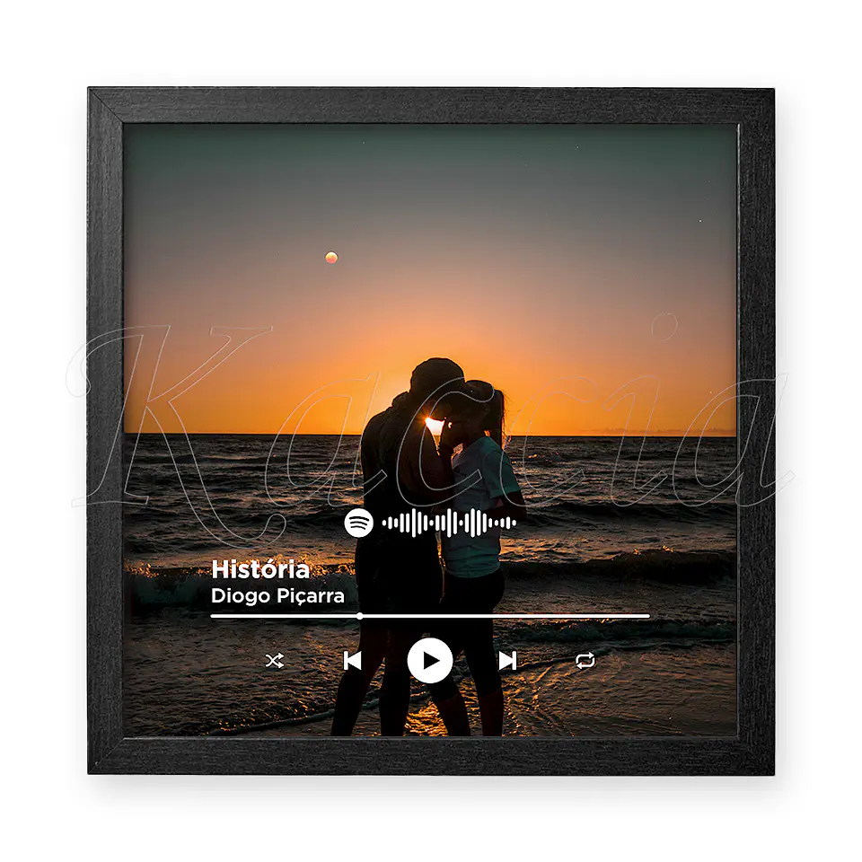 Quadro Spotify Personalizado com Foto Bohemic Square 2