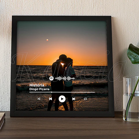 Quadro Spotify Personalizado com Foto Bohemic Square