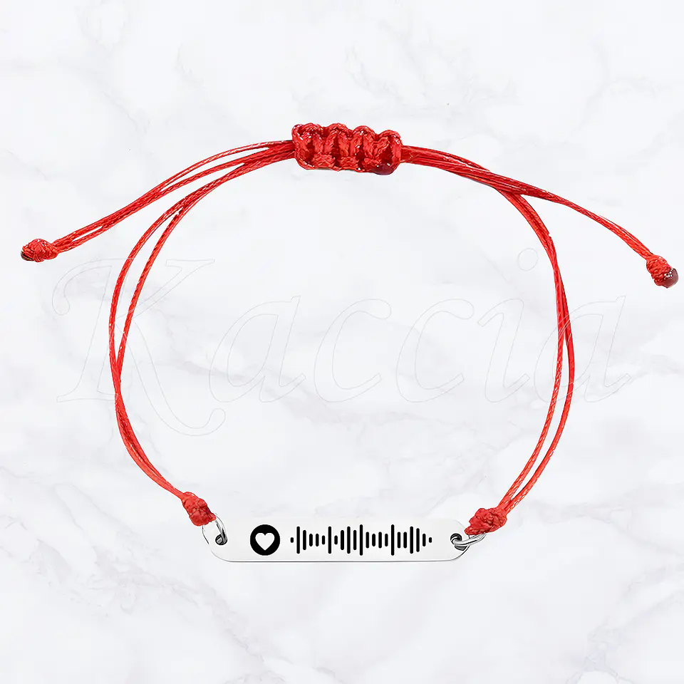 Pulseiras Personalizadas Ajustáveis Spotify Casais Namorados 6