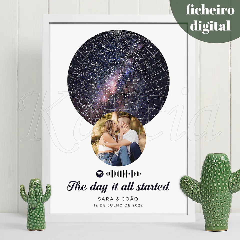 Ficheiro Digital - Mapa das Estrelas Spotify com Foto Unique 1
