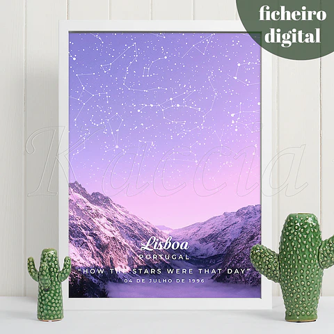 Ficheiro Digital - Mapa das Estrelas Snow Mountain