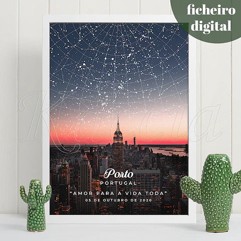 Ficheiro Digital - Mapa das Estrelas Sunset