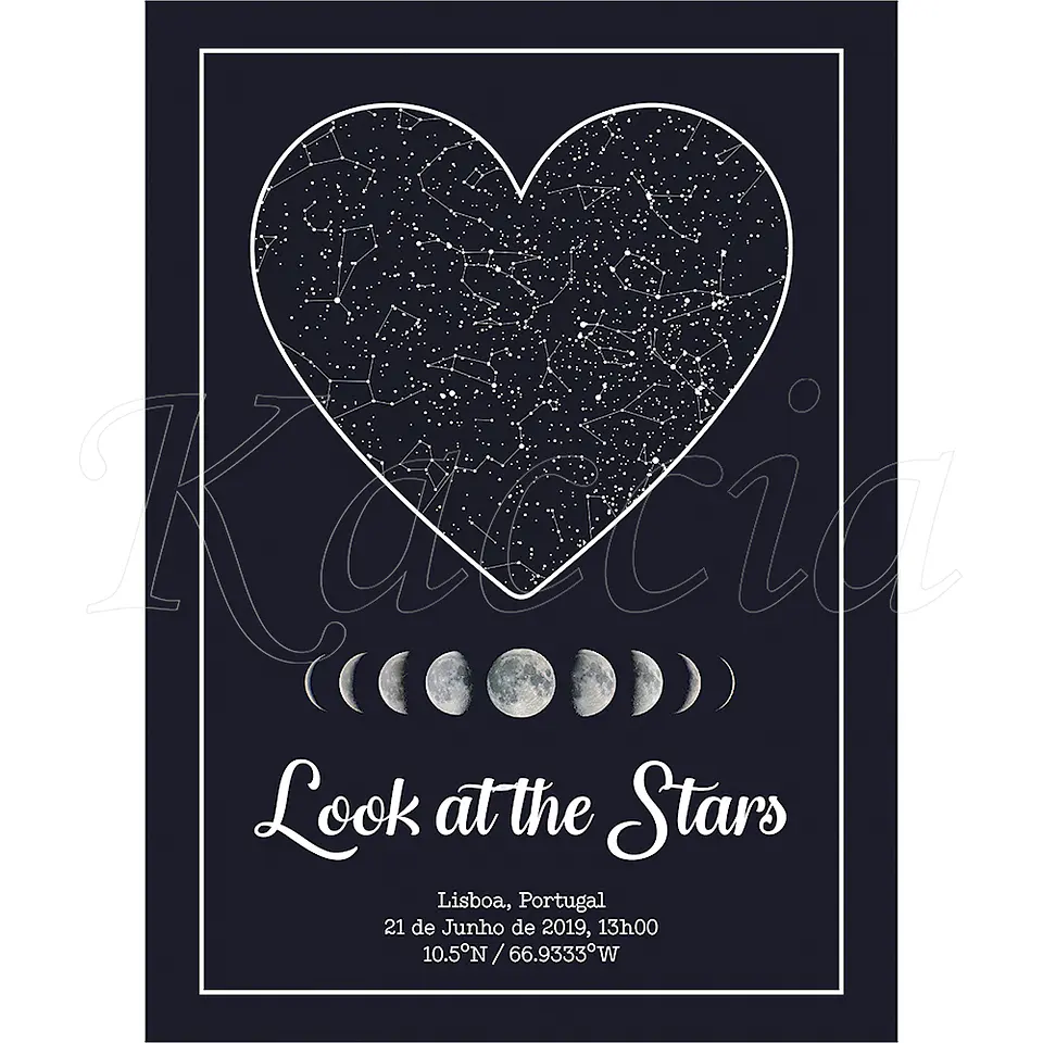 Ficheiro Digital - Mapa das Estrelas Lunar Coração 7