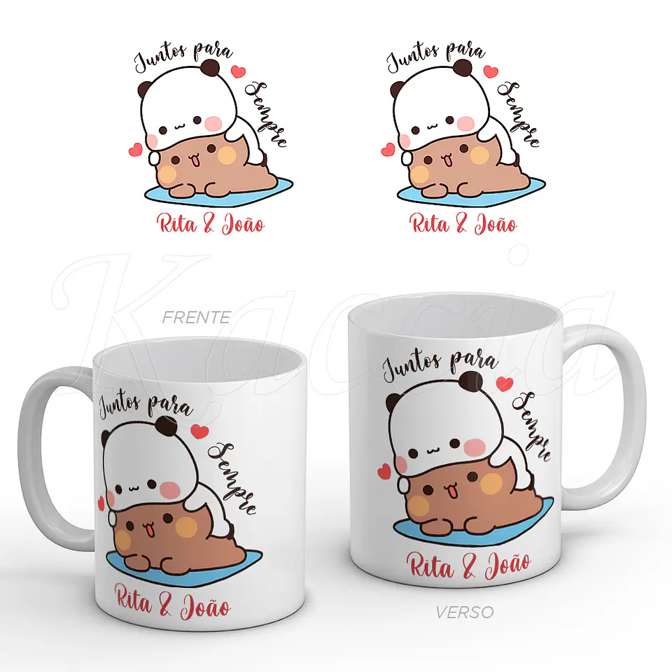 Caneca Personalizada Juntos para Sempre Bubu e Dudu 1