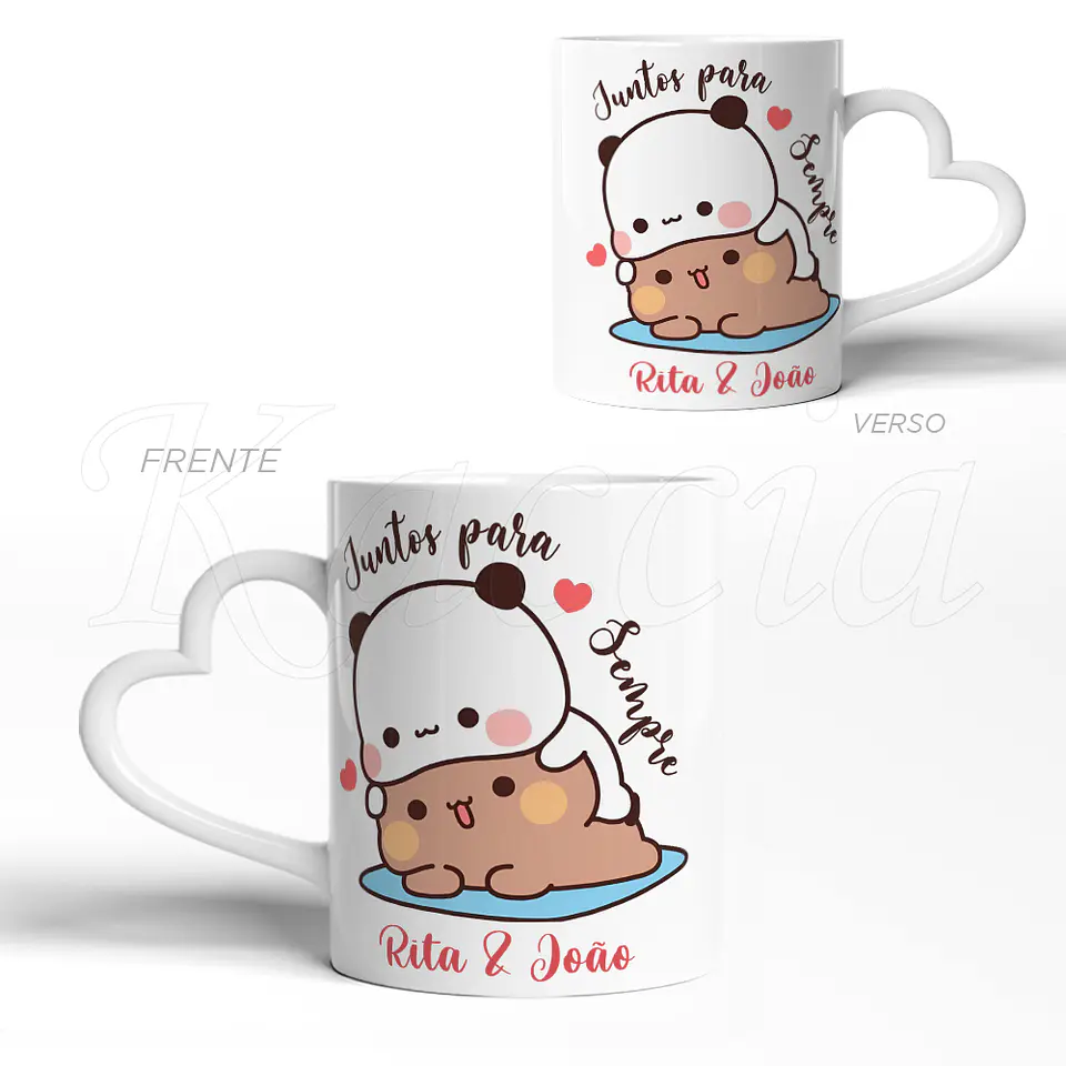 Caneca Personalizada Juntos para Sempre Bubu e Dudu 3